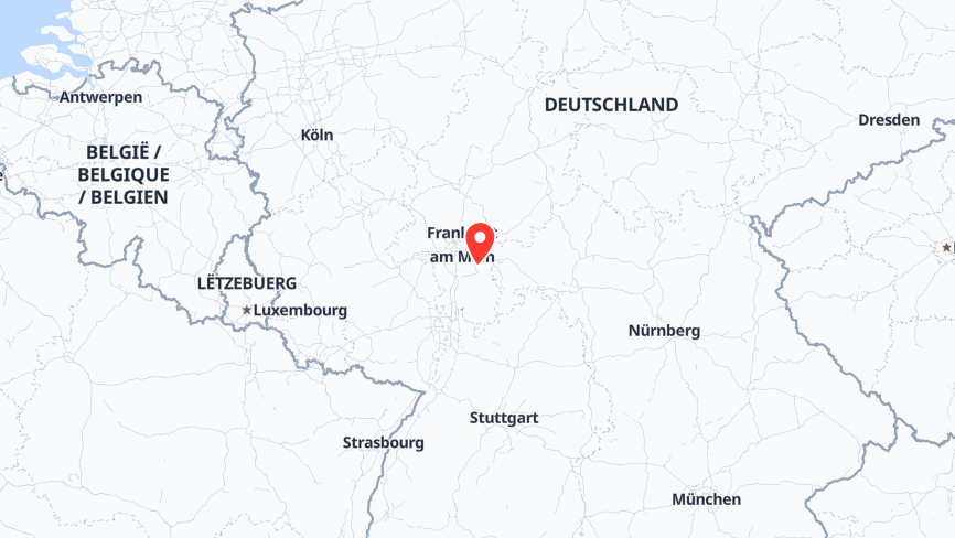 Map of the job locations
