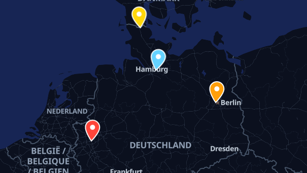 Map of company locations