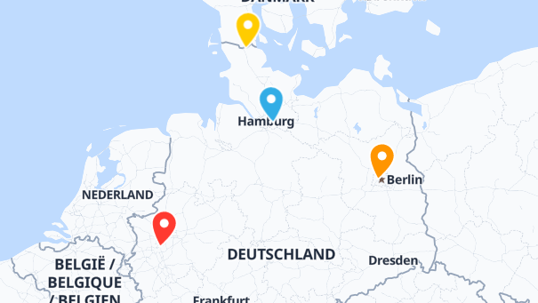 Map of company locations