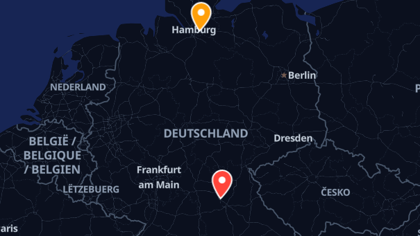 Map of company locations