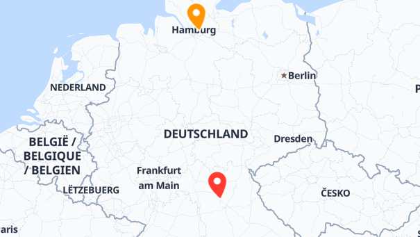 Map of company locations