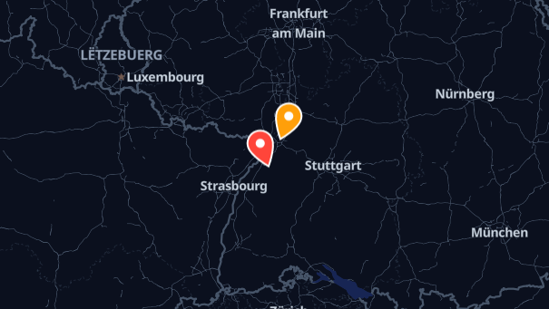 Map of company locations