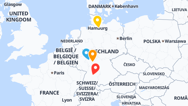 Map of company locations