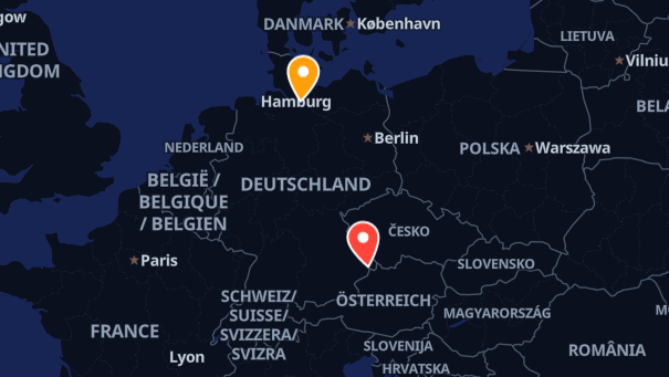 Map of company locations