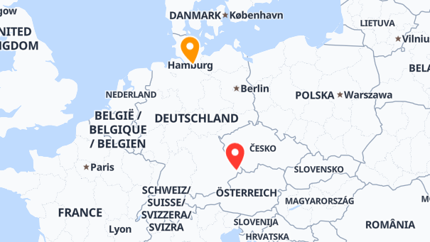 Map of company locations