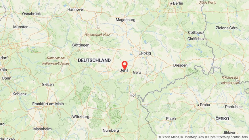Map of the job locations