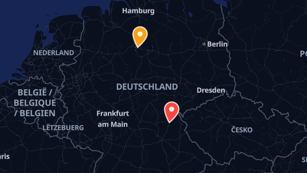 Map of company locations