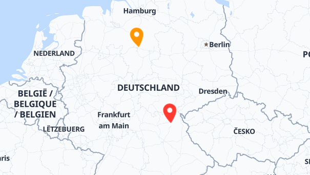 Map of company locations