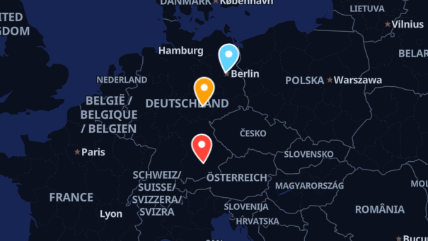 Map of company locations