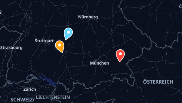 Map of company locations