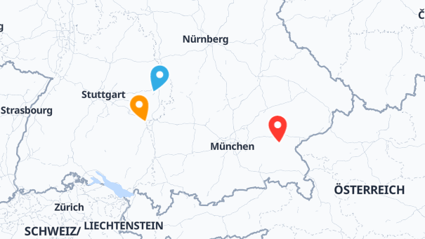 Map of company locations