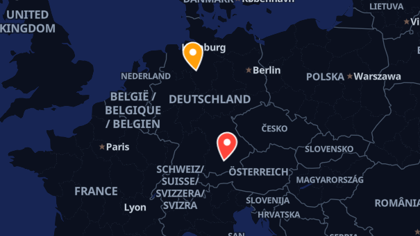 Map of company locations