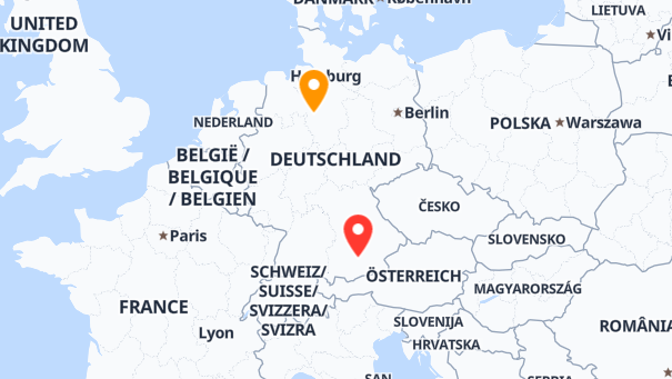 Map of company locations