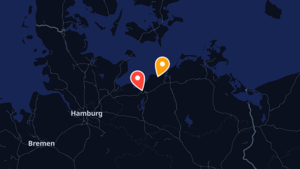 Map of company locations