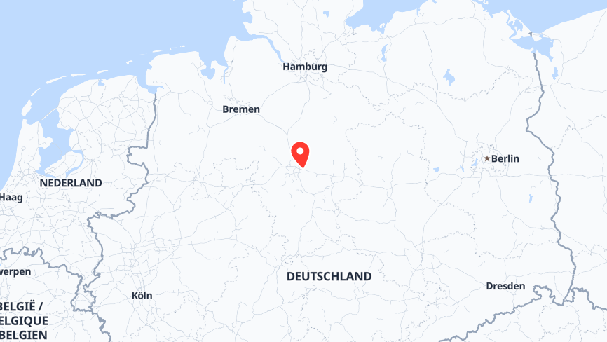 Map of the job locations