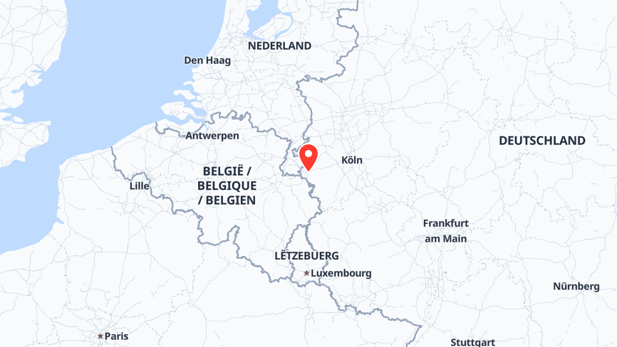 Map of the job locations