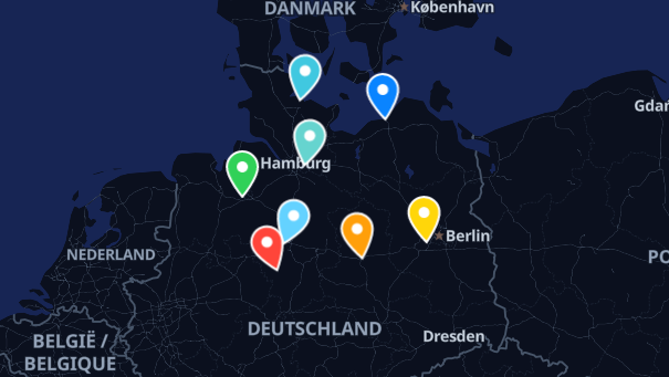Map of company locations