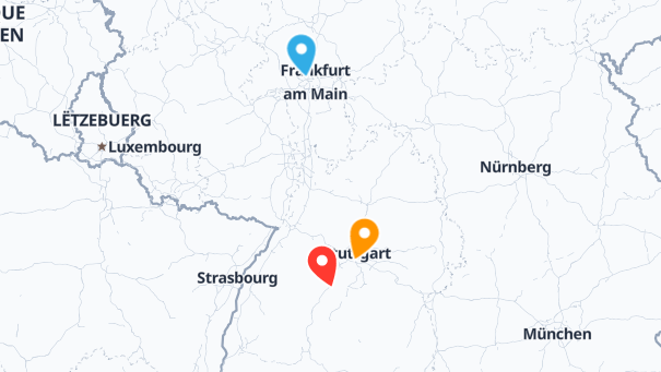 Map of company locations