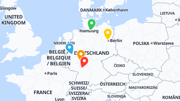 Map of company locations