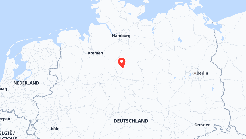 Map of the job locations