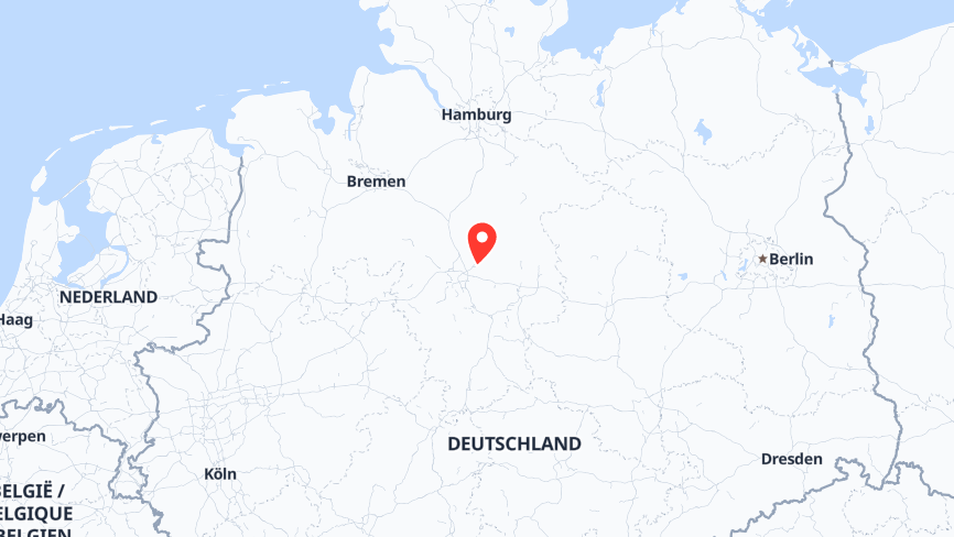 Map of the job locations