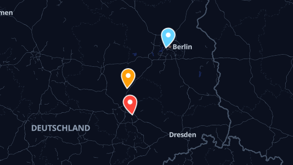 Map of company locations