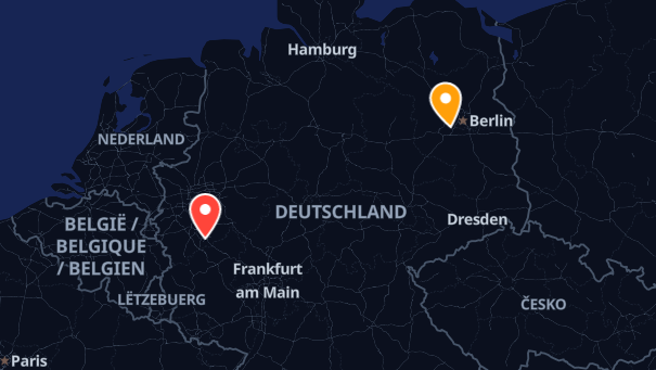 Map of company locations