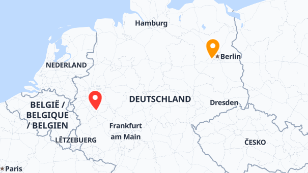 Map of company locations
