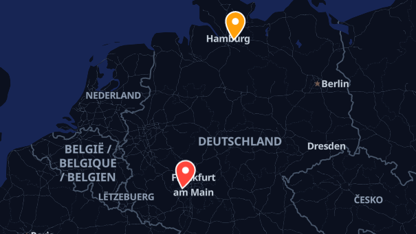 Map of company locations