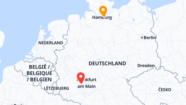 Map of company locations