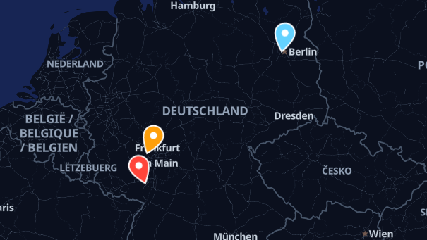 Map of company locations