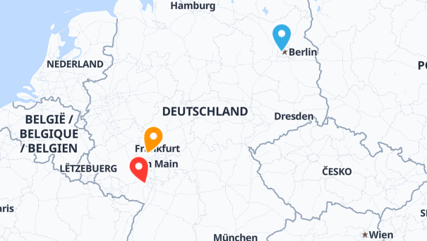 Map of company locations