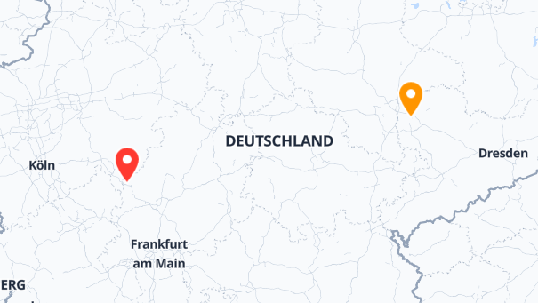 Map of company locations