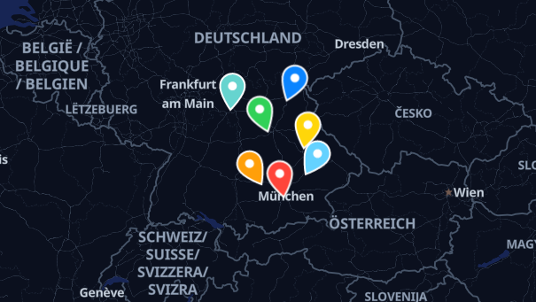 Map of company locations