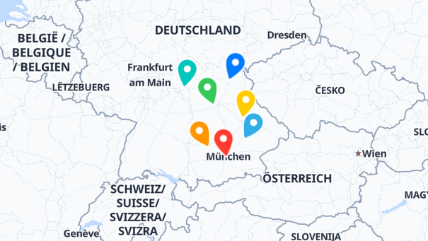 Map of company locations