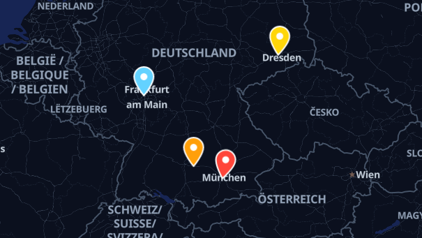 Map of company locations