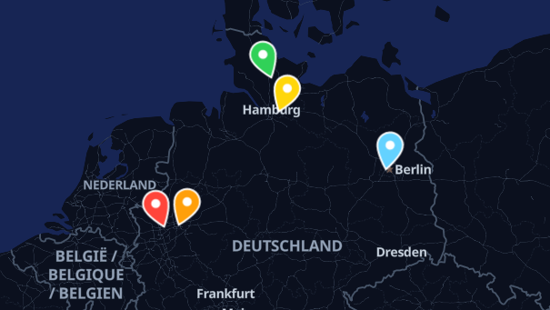 Map of company locations