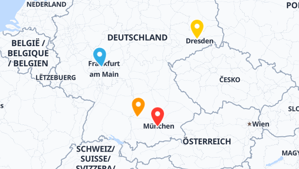 Map of company locations