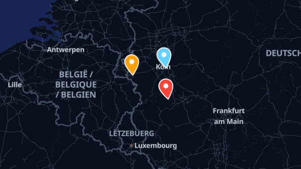 Map of company locations