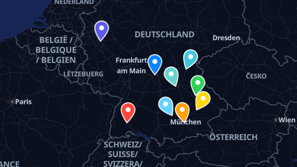 Map of company locations