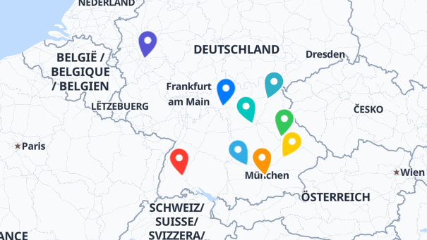 Map of company locations