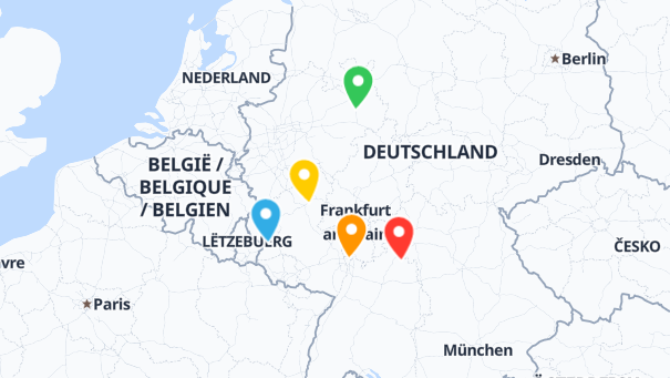 Map of company locations