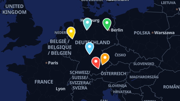 Map of company locations