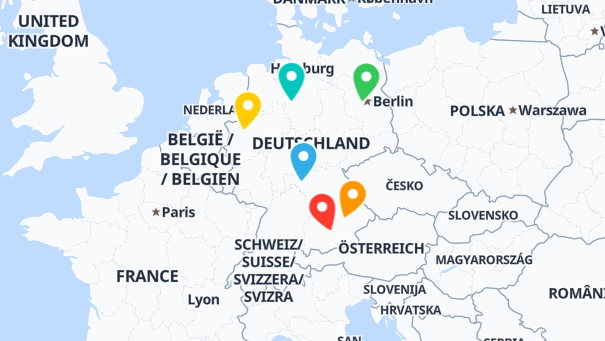 Map of company locations