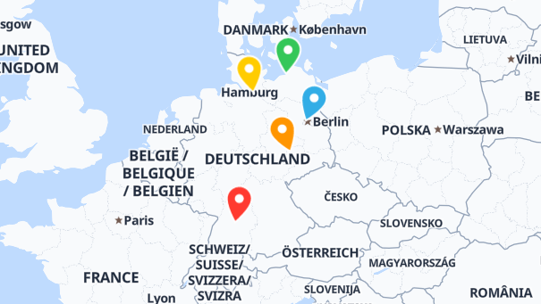 Map of company locations