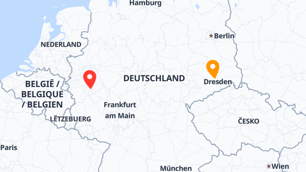Map of company locations