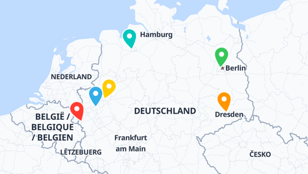 Map of company locations