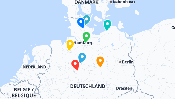 Map of company locations