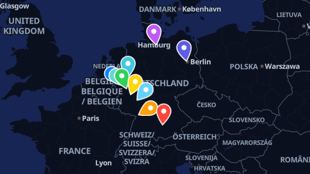 Map of company locations