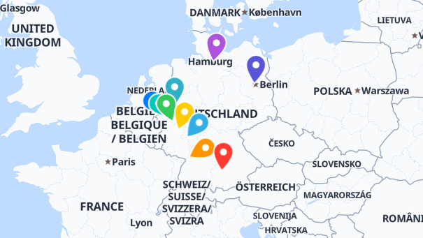 Map of company locations